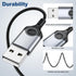 USB Headphones with Microphone for PC, USB A Earbuds for PS5, 2.3M Cord, Magnetic in-Ear Headset for Gaming