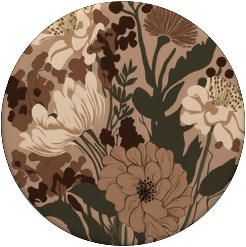 Boho Tropical Minimalist Botanical Beige Brown PopSockets Adhesive PopGrip