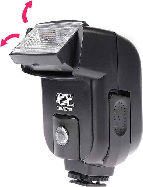 YINYAN CY-20 Universal Hot Shoe On-Camera Flash Speedlite, Electronic Speedlight for Nikon, Canon, Panasonic, Olympus,