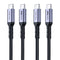 USB C 3.1 Gen 2 Cable 10FT 2 Packs, 100W Fast Charging, 10Gbps High Speed Transfer, 4K 60Hz PD Cord for Monitor Display