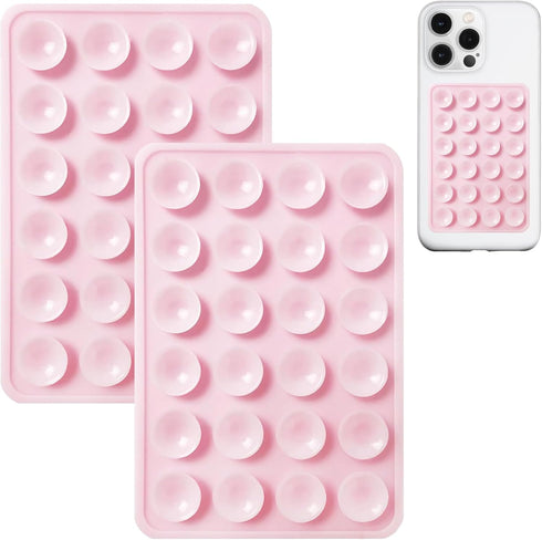 JingJinYY 2 Pack Silicone Suction Phone Case Mount, Non Slip Sticky Phone Grip
