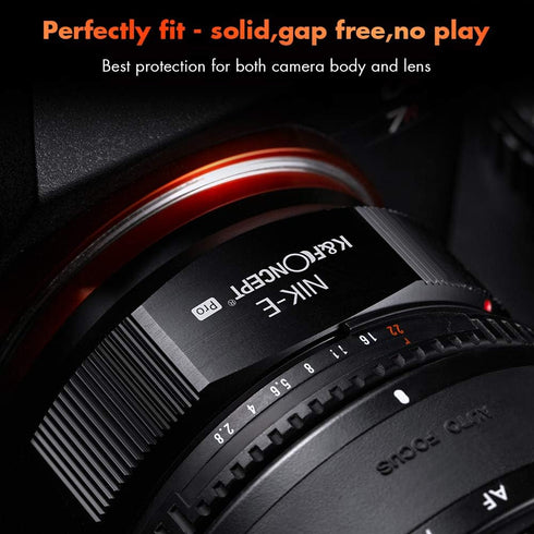K&F Concept Lens Mount Adapter for Nikon AI Nikkor F Mount Lens to Sony Alpha E NEX Mount Mirrorless Camera