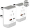 Ceptics South Africa Travel Plug Adapter 2 Pack, QC 3.0 & PD, Dual USB & USB-C, Type M AP-10L, Fast Charging