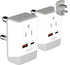 Ceptics South Africa Travel Plug Adapter 2 Pack, QC 3.0 & PD, Dual USB & USB-C, Type M AP-10L, Fast Charging
