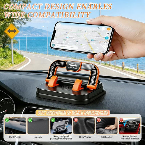 Generic 360 Car Phone Holder Degree Rotation, Adjustable Dashboard Mount with Horizontal/Vertive Screen for Easy