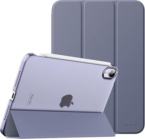 MoKo iPad mini 7 (A17 Pro) Generation Case 2024, Slim Lightweight Protective Hard Back Shell, Support Touch ID, Auto