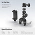 SMALLRIG Camera Mount Clamp Kit, Ball Head Magic Arm with Clamp for GoPro, Webcam, Camera, Phone, and Light