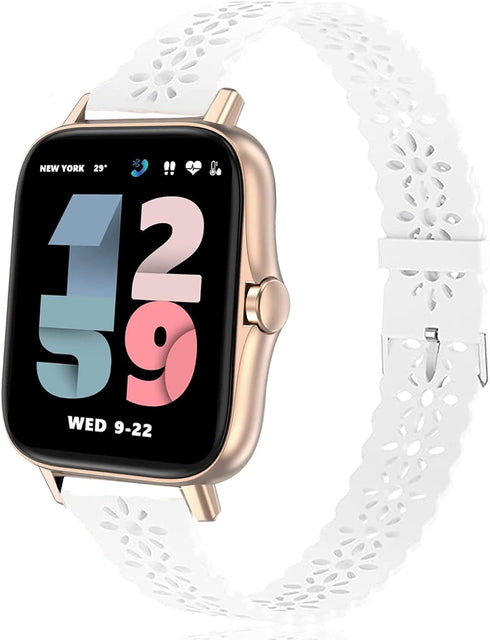 For ANDFZ Smartwatch Band, Silicone Lace Straps Compatible for T42 1.72/Geelyda Y20 Pro/P22 Smartwatch