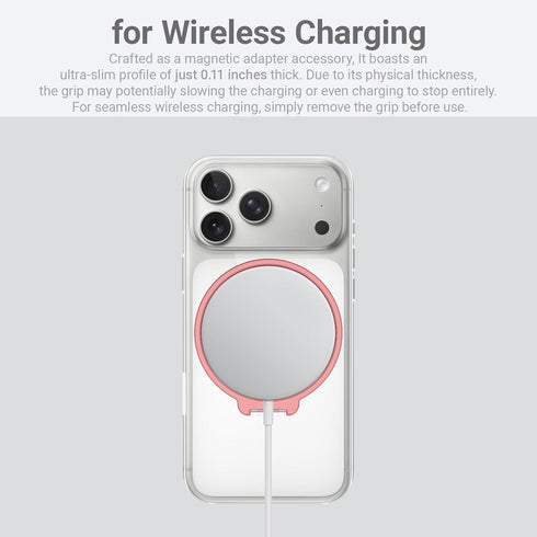 GORNERGRAT 4 360 17 16 15 14 13 12, Grat for Magsafe Magnetic Phone Grip Stand, Rotatable Elastic Strap Loop