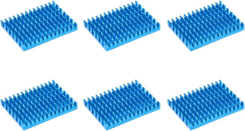 uxcell 5x30x40mm Blue Aluminum Heatsink Cooler Thermal Adhesive Pad for 3D Printers, 6Pcs