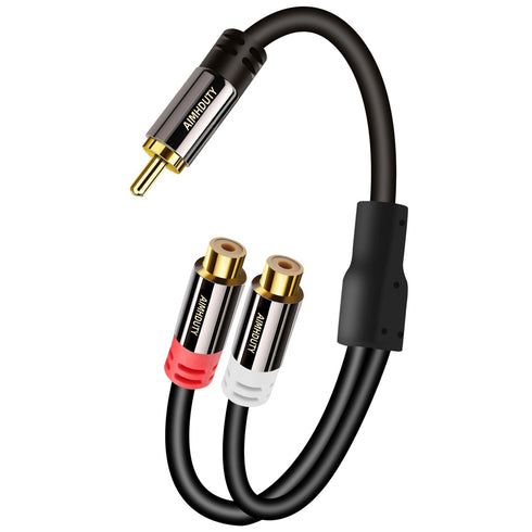 AIMHDUTY RCA Splitter Cable, 1 Male to 2 Female RCA Y Splitter Cable