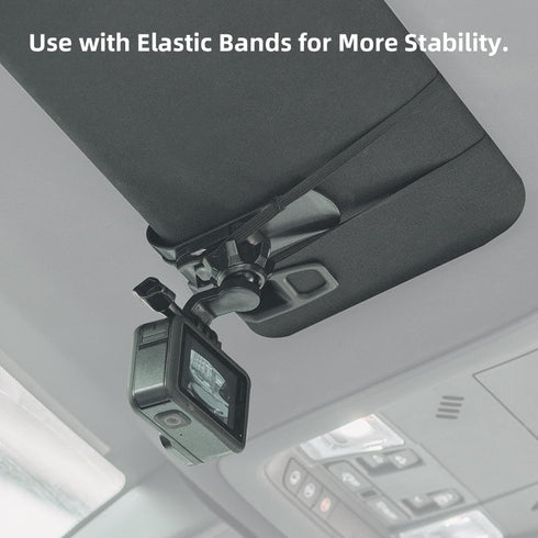 Car Sun Visor Mount VLOG/Video Holder, Quick Clip for DJI Action 4/3, Insta360, AKASO and More