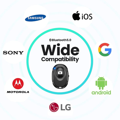 Wireless Camera Shutter Clicker, Remote Control for iPhone & Android Smartphones, Wireless Remote Control Selfie Button