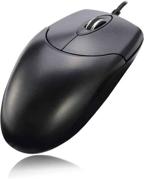 Adesso 3 PS/2 Button Desktop Optical Scroll Mouse, Black