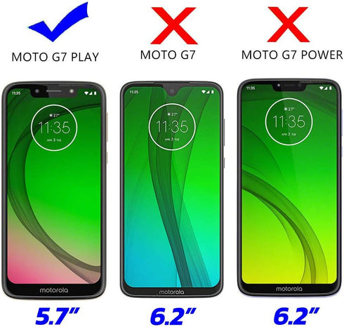 Military Grade Drop Impact Case for Motorola Moto G7 Play, 360 Metal Rotating Ring Kickstand Holder