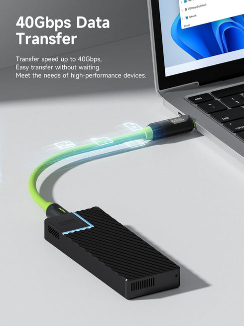 Hagibis USB 4 Cable, LED Display USB C 240W Fast Charging Cable with 8K@60Hz Data Transfer for iPhone 15/15 Pro Max