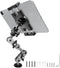 Aluminum Heavy Duty Drill Base Tablet Holder Car Mount, 14.2 Long 360 3-Stage Metal Stand for 4.7-12.9" iPad