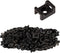 GTSE 100 Pack Black Screw Mounts, Saddle Type Zip Tie Anchors for Zip Ties Up to 0.2" Wide