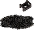 GTSE 100 Pack Black Screw Mounts, Saddle Type Zip Tie Anchors for Zip Ties Up to 0.2" Wide