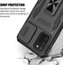 Samsung Galaxy A03S Case with Shockproof Sliding Camera Cover & Ring Holder Kickstand, Screen Protector (6.5", US