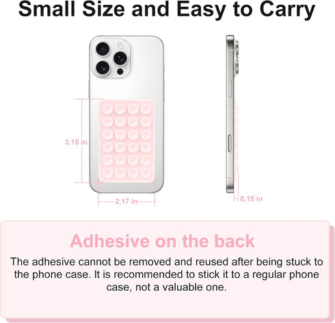 Giumel 8PCS Silicone Suction Phone Case Mount, Non Slip Suction Cup, Hands-Free Phone Accessories Holder for Selfies