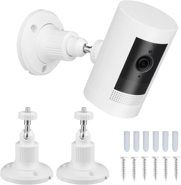 Wall Mount for Ring Stick Up Cam Wired/Battery and Indoor Cam HD (1st Gen), 360 Degree Adjustable Mounting Bracket with