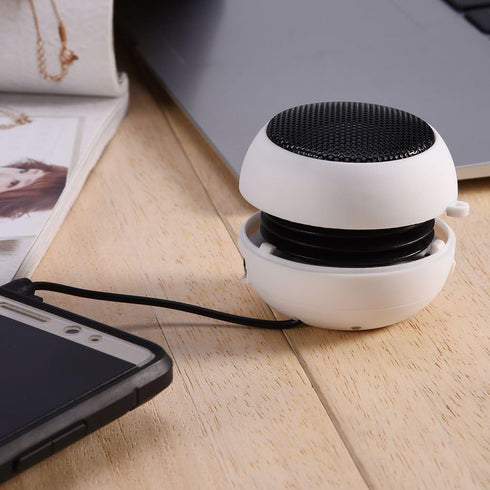 Mini Portable Travel Speaker, Rechargeable with 3.5mm Audio Jack for iPod, MP3, MP4, Cell Phones, Computers, etc.