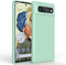 Amzpas Silicone Phone Case for Google Pixel 6, Soft Protective Anti-Scratch Shockproof Cover for Women Men, Cyan