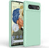 Amzpas Silicone Phone Case for Google Pixel 6, Soft Protective Anti-Scratch Shockproof Cover for Women Men, Cyan