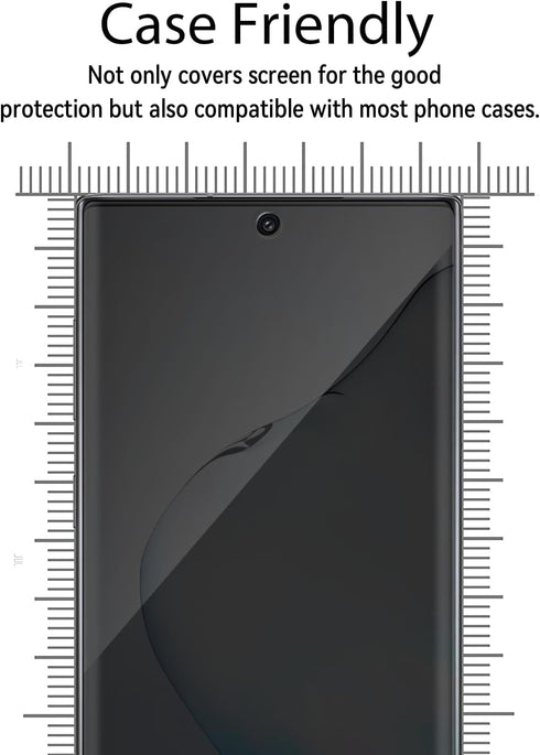 2 Pack Anti-Spy Tempered Glass Privacy Screen Protector for Samsung Galaxy Note10 Plus 5G, 9H Hardness, Case Friendly.