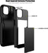 Nvollnoe iPhone 15 Case - Heavy Duty Dual Layer, Slim Wallet with Hidden Card Slot, Shockproof, 6.1" (Black)
