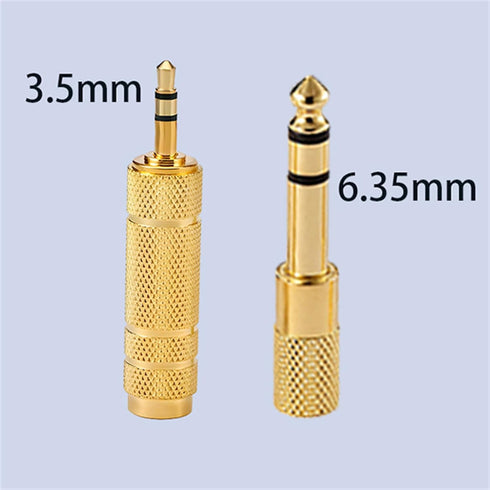 Headphone Adapter 6.35mm Male to 3.5mm Female Stereo Audio Aux Adapter, 2 Pack for Guitar Amplifier and Headphones