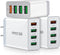 iSeekerKit 3-Pack Fast 3.0 Wall Charger - 4 Ports USB Wall Charger Adapter for Samsung Galaxy and iPhone