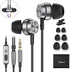 Wired Earbuds with Microphone, in Ear Headphones with Heavy Bass & Noise Isolation, Compatible with Samsung, Tablet,
