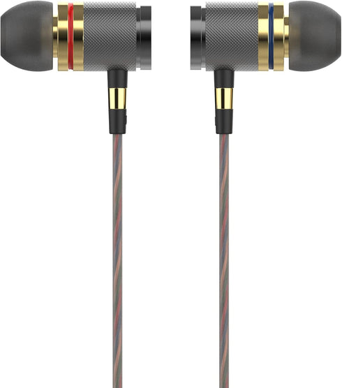 Betron YSM1000 Wired Earphones with Noise Isolating Earbuds, 3.5mm Jack, Tangle-Free Cable, and Case.