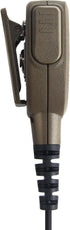 IP65 8 Pin Waterproof Shoulder Mic Walkie Talkie Speaker, 3.5mm Audio Jack, Compatible with xpr3300e, Coffee