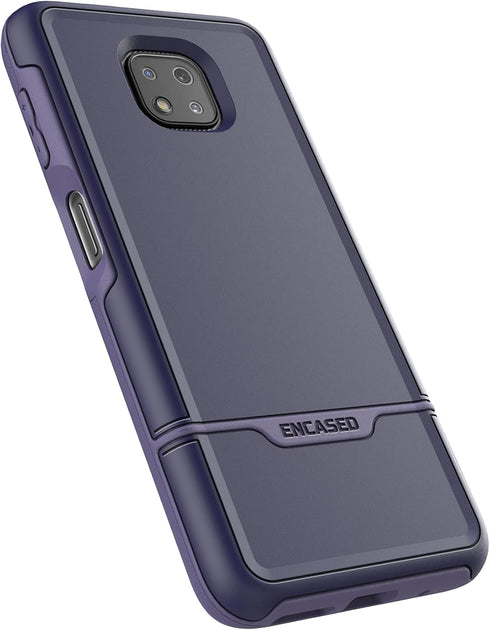 ENCASED Rebel Series Case for Moto G Power 2021, Military Grade Full Body Rugged Cover in Purple
