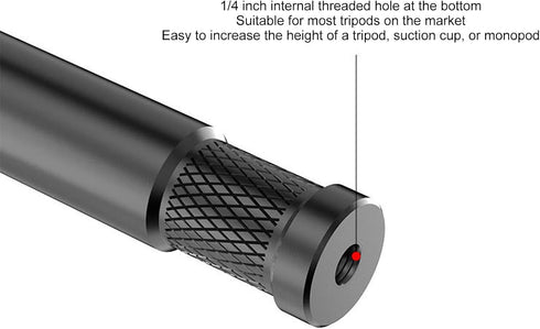 Diyeeni 0.25 inch Selfie Stick Long Pole, Extension Rod for Most Tripods, Cameras, Stabilizers, Lightweight Extension