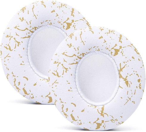 WC Extra Thick Replacement Earpads for Beats Solo 2 & 3 by Wicked Cushions - Gold Marble