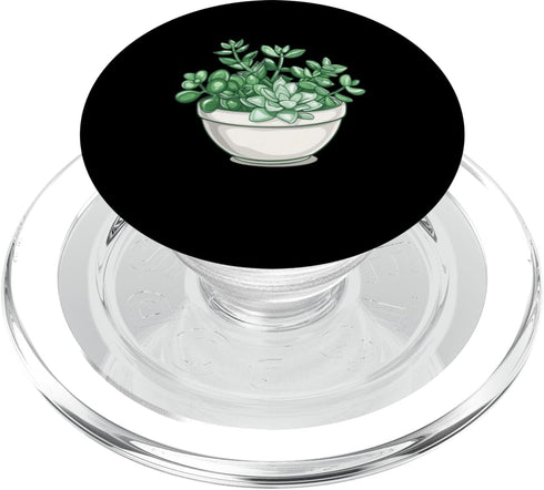 Jade Plant Crassula Ovata Lucky Plant Money Tree Jade Plant With Succulents PopSockets PopGrip for MagSafe