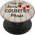 PopSockets PopGrip: Swappable Grip for Phones & Tablets - This Girl Loves Country Music - Wood Background