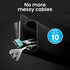 EVEO Cable Management 96'' J Channel, 6 Pack Cord Cover, Cable Management Under Desk with Adhesive Stripe