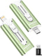 AUAMOZ 256GB Mini Dual Interface Flash Drive, Portable Memory Stick Compatible with iPhone