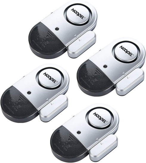 Door Alarms When Opened, 4 Pack Noopel 120DB Loud Pool Alarms for Doors, Window Alarm Sensors for Home Security
