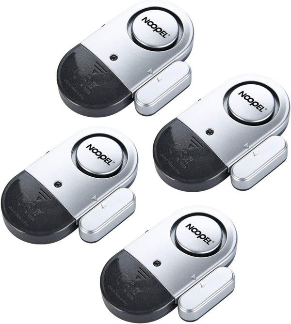 Door Alarms When Opened, 4 Pack Noopel 120DB Loud Pool Alarms for Doors, Window Alarm Sensors for Home Security