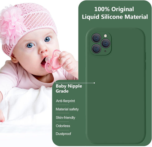 Vooii iPhone 11 Pro Max Case, Upgraded Liquid Silicone with Camera Protection and Soft Anti-Scratch Microfiber Lining,