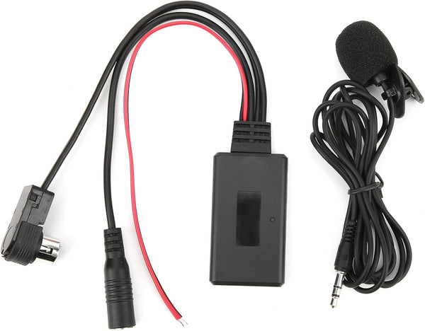 Qiilu Bluetooth AUX Adapter for Car, Bluetooth 5.0 AUX Cable Adapter with Microphone Handsfree for Alpine CDA-9857,