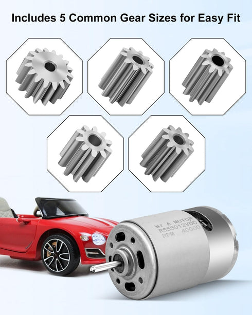 WUMZIJ 2 12V RS550 40000RPM Pcs Electric Motor Drive Engine for Power Wheel High-Speed Motor Gearbox Accessories, Power