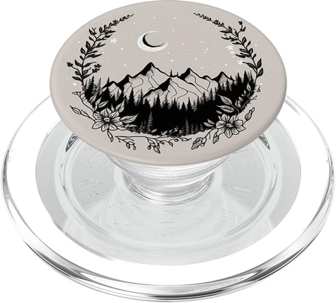 PopSockets MagSafe PopGrip for iPhone - Boho Chic Flowers Moon Forest Nature Mountain Retro Pastel