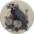 Dark Academia Crow Vintage Raven Roses Flower PopSockets Standard PopGrip